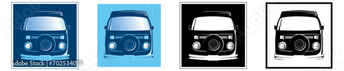 60's Style Retro Micro Bus