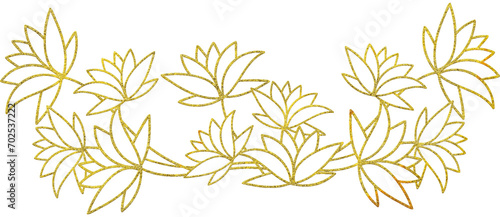  Gold Floral Doodle Borders and Frames.