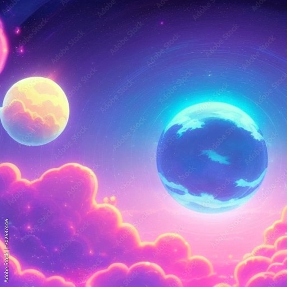earth and moon, cloud earth and moon, cloud