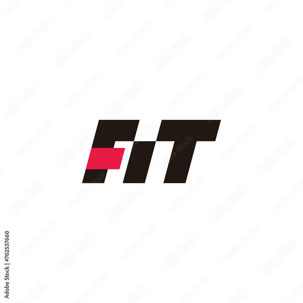 letter ft motion stripe logo vector
