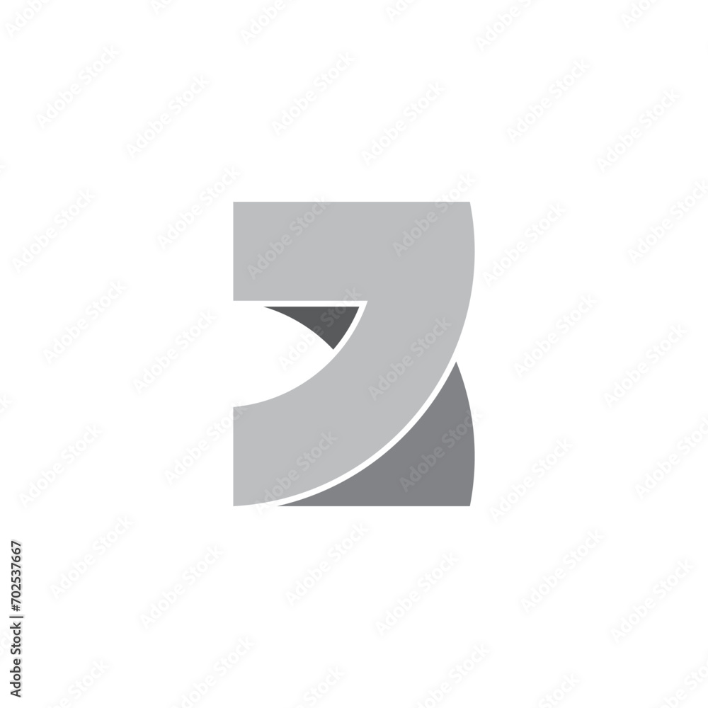 letter bj shadow flat simple geometric logo vector letter bj shadow flat simple geometric logo vector