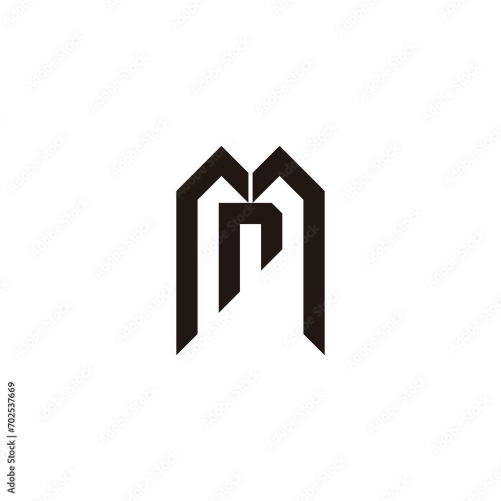 letter mr simple geometric line logo vector letter mr simple geometric line logo vector