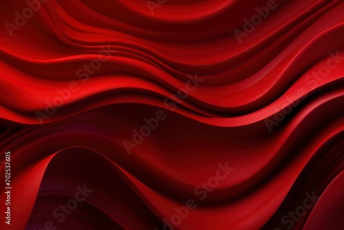 Dark Red Waves and Curls Abstract Gradient Background