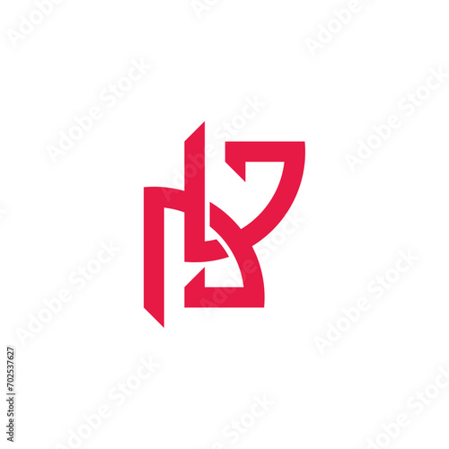 letter dv linked overlap geometric logo vector photo