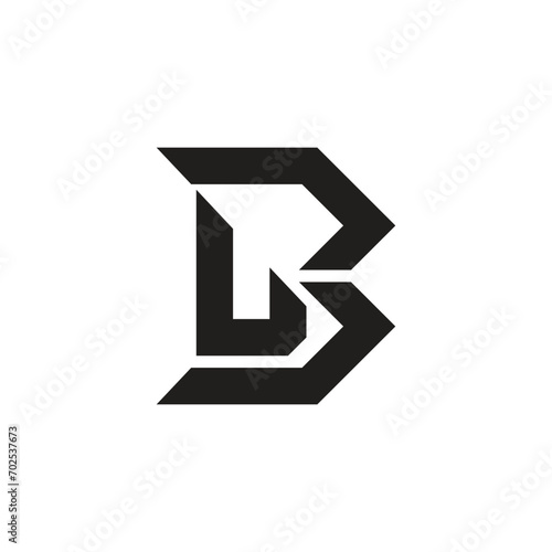 letter lb slice grunge logo vector