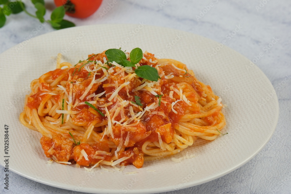 Spaghetti Bolognese, Bolognese sauce is classic italian cuisine dish. Popular italian food. Spaghetti Bolognese, Bolognese sauce is classic italian cuisine dish. Popular italian food.