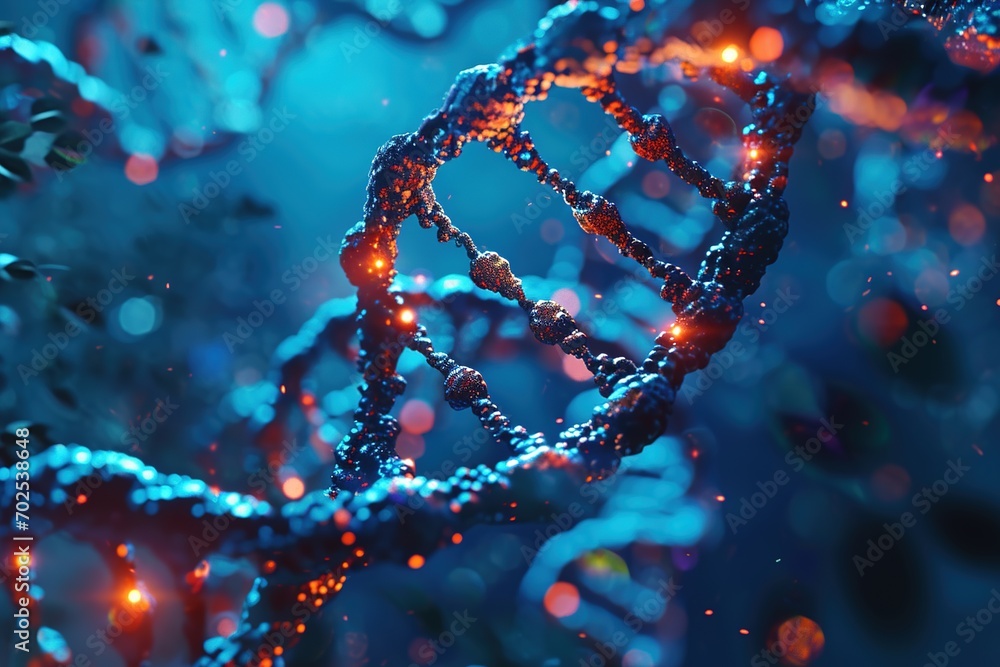 Abstract DNA spiral helix 3D background futuristic high tech technology Abstract DNA spiral helix 3D background futuristic high tech technology