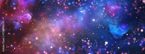 abstract glitter silver, purple, blue lights background. de-focused. banner © StockWorld