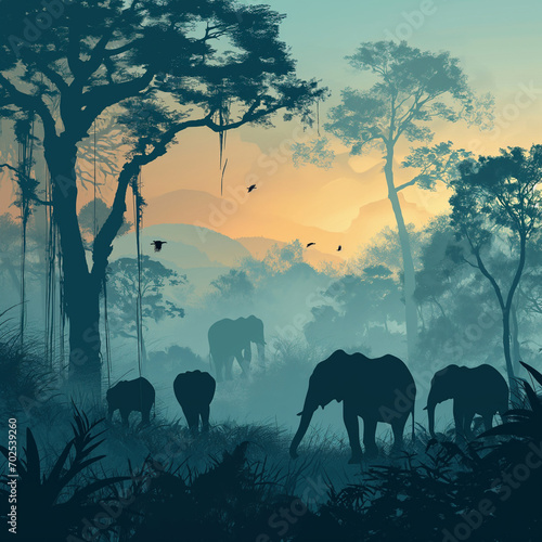 World wildlife day poster illustration design  photo