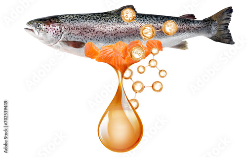 cat food, salmon fish oil photo