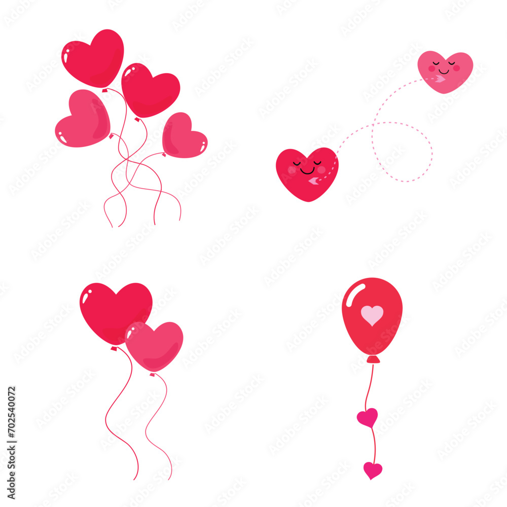 Cute drawings about love element set Cute drawings about love element set