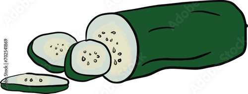 Sliced cucumber 