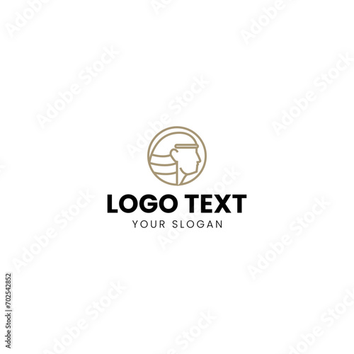 pharaoh ramses egypt logo design vector simple minimalist 