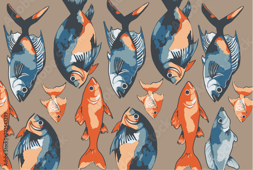 pattern with fishes