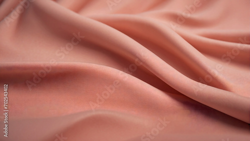 Monochrome peach fuzz cloth fabric background, abstract background, beautiful smooth wavy background
