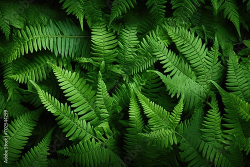 Natural pattern background of green fern leaves
