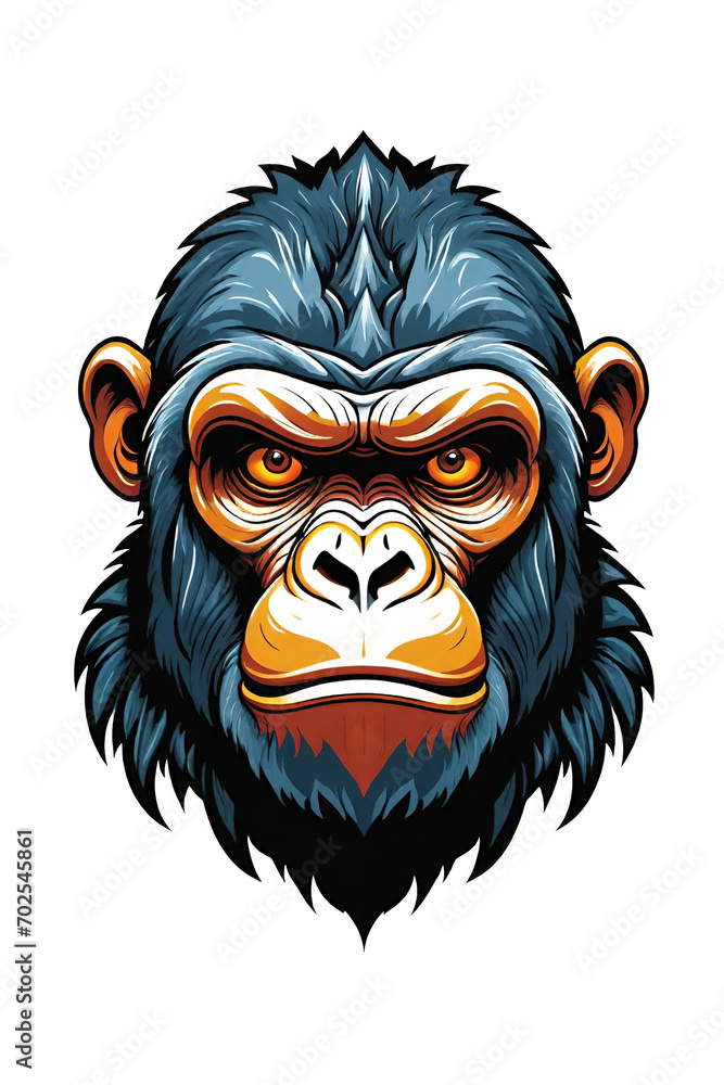 Fototapeta premium Gorilla head mascot Design illustration