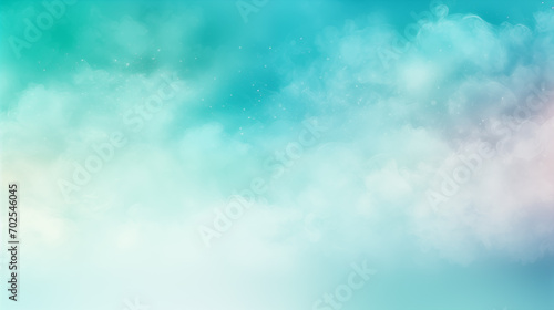 Dreamy Nebula Clouds   White smoke rising on a sky blue background 