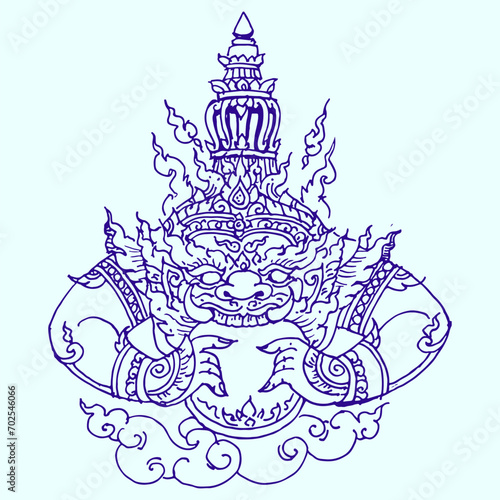 illustration of giant with a crown vector for card decoration illustration