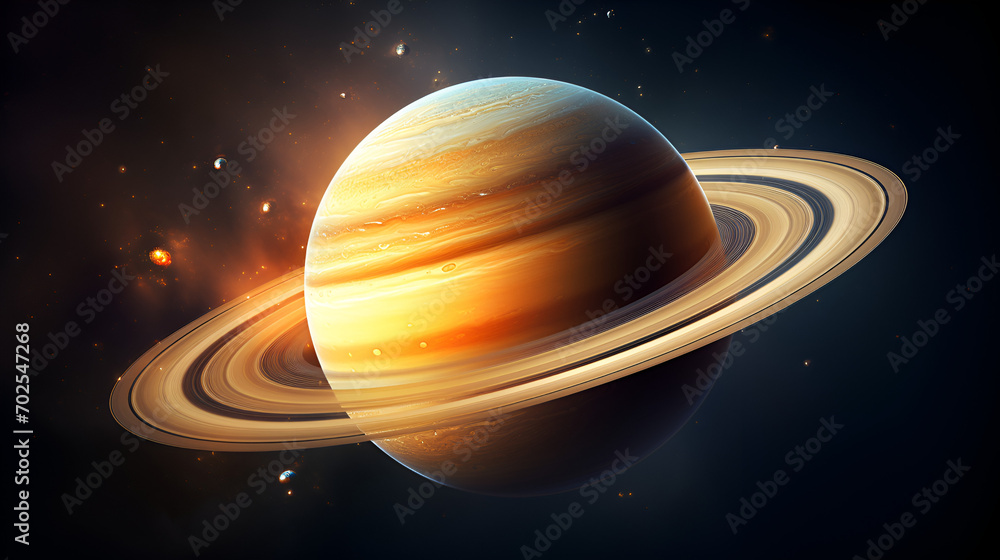 Realistic picture of saturn planet
