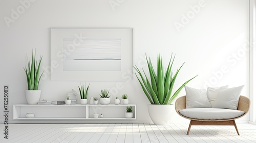 aloe vera in white minimalist room