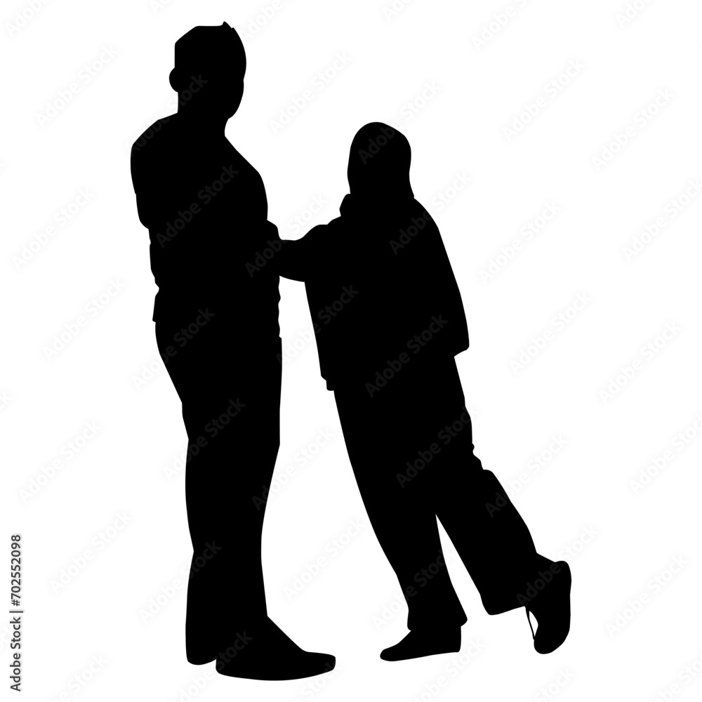 Silhouette of a couple together. Perfect for stickers, tattoos, logos, banner elements, banners, icons Silhouette of a couple together. Perfect for stickers, tattoos, logos, banner elements, banners, icons