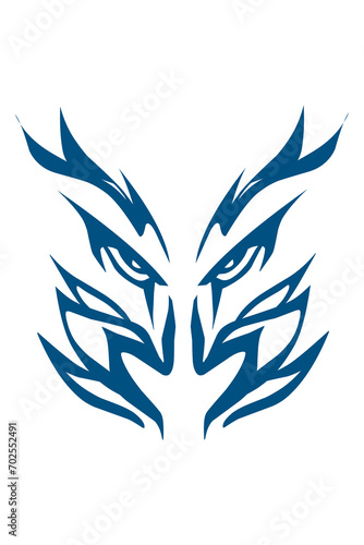 Eagle eye tribal illustration. Perfect for stickers  logos  icons  poster elements  banners  clothes  hats