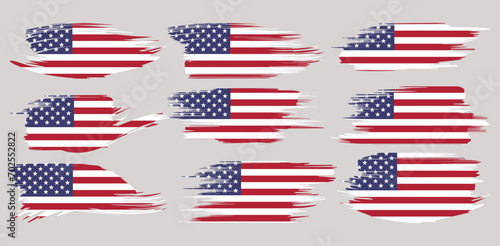 American Flag Silhouette, grunge USA flag set vector, grunge, flag, silhouette, independence, July, 4th of July, 4th July, flag silhouette