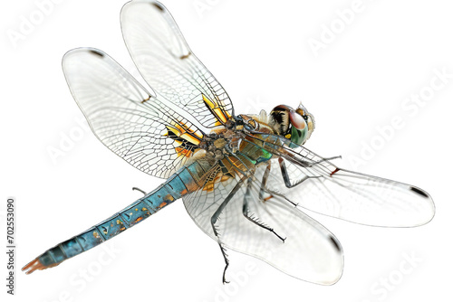 dragonfly on white photo