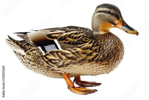 duck isolated on white photo