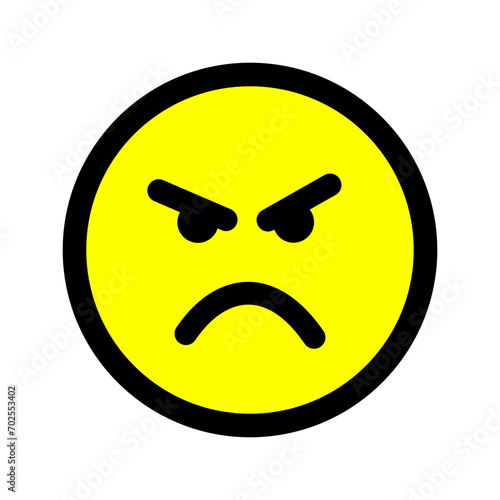 angry face emoticon