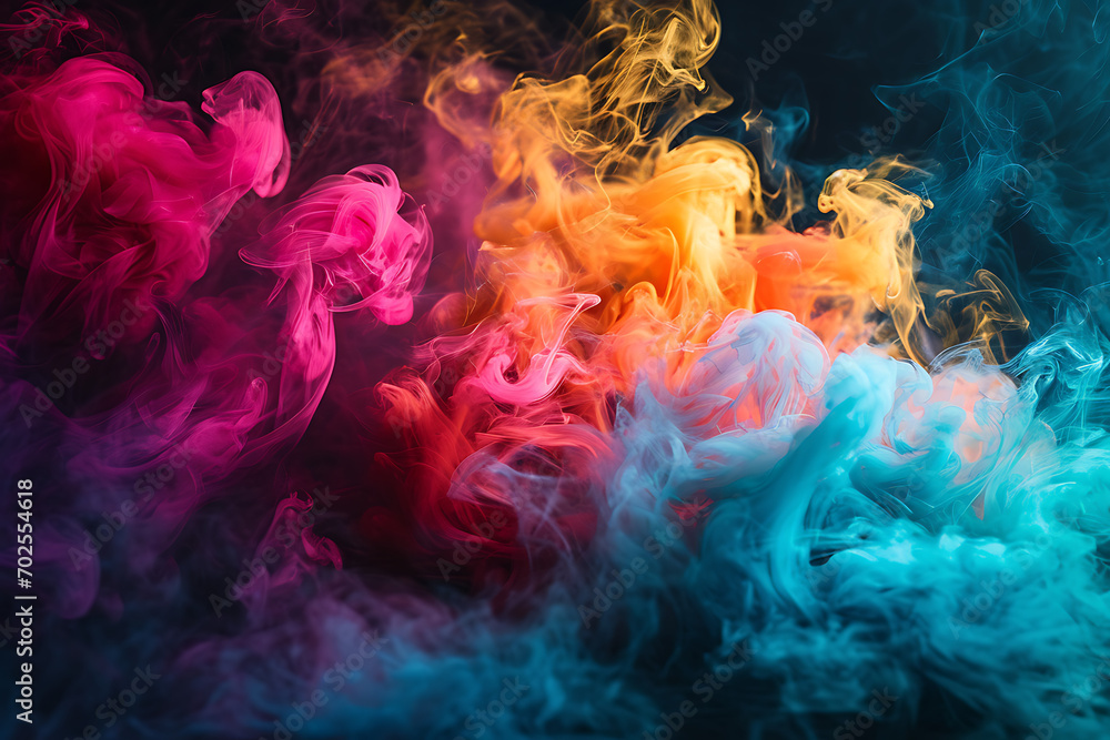 Beautiful Colorful Smoke, Colorful Fog, Abstract background smoke wallpaper 