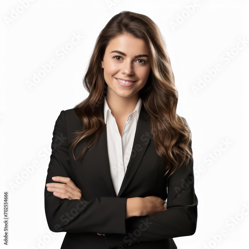 portrait of a businesswoman on isolate transparency background, PNG