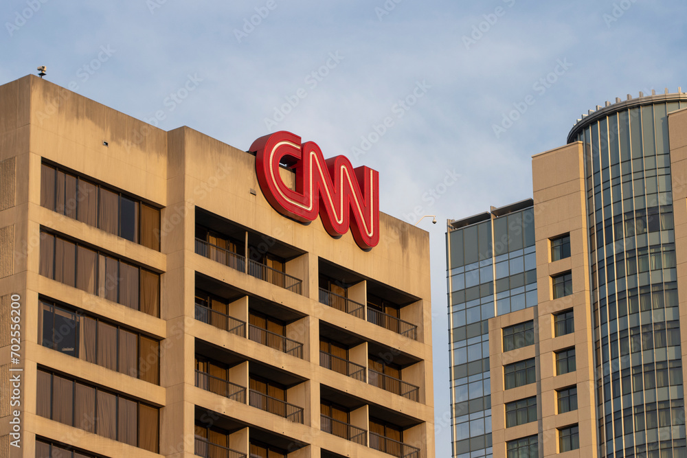 Atlanta, GA, USA - June 17, 2022: CNN logo is seen at the CNN Center in ...
