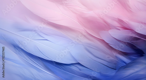 Spectral Whirl of Pink and Blue Hues Feathers Background, Pastel colors artwork