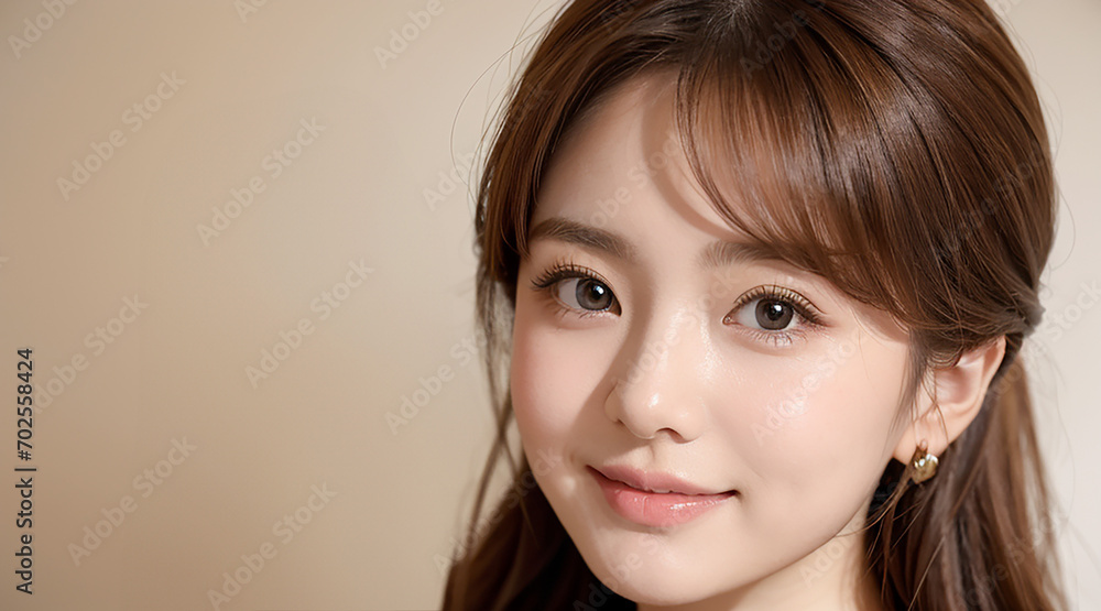 Fototapeta premium 美しい女性 美容 モデル｜Generative AI 