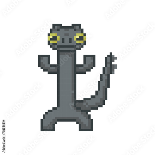 Dragon dancing, pixel art meme