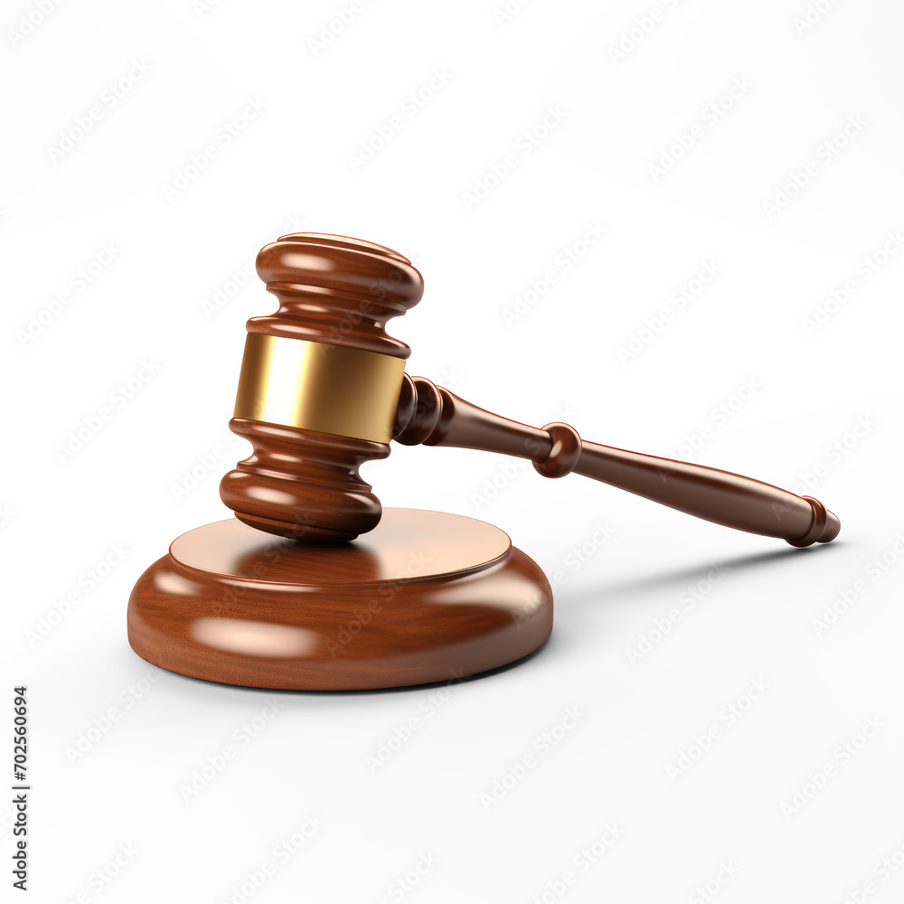 Gavel isolated isolated on transparent or white background, png
