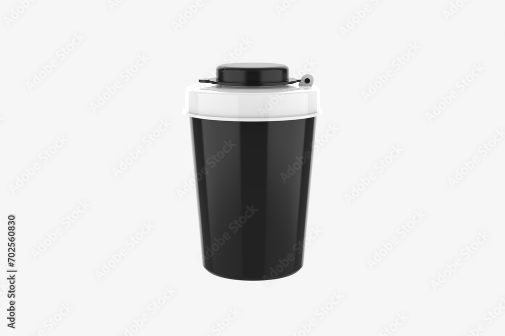 Matte Plastic Container Mockup Isolated On White Background. 3d illustration Matte Plastic Container Mockup Isolated On White Background. 3d illustration