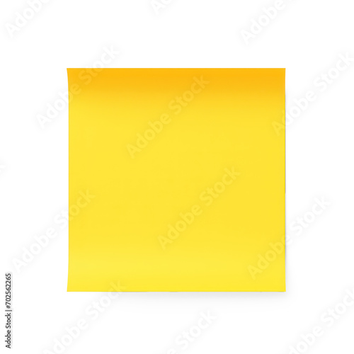 yellow sticky note on isolate transparency background, PNG