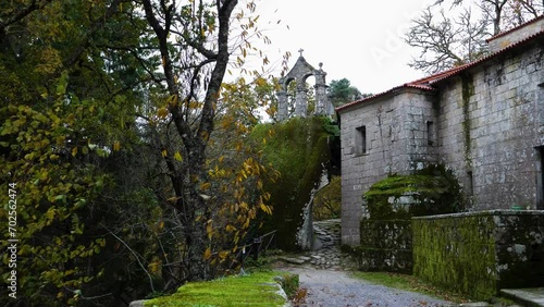 Ancient San Pedro de Rocas monastery, Esgos, Spain photo