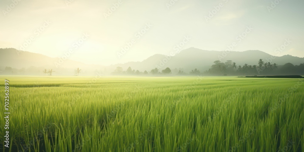 Snapshot of a Morning Scene on a Rice Farm