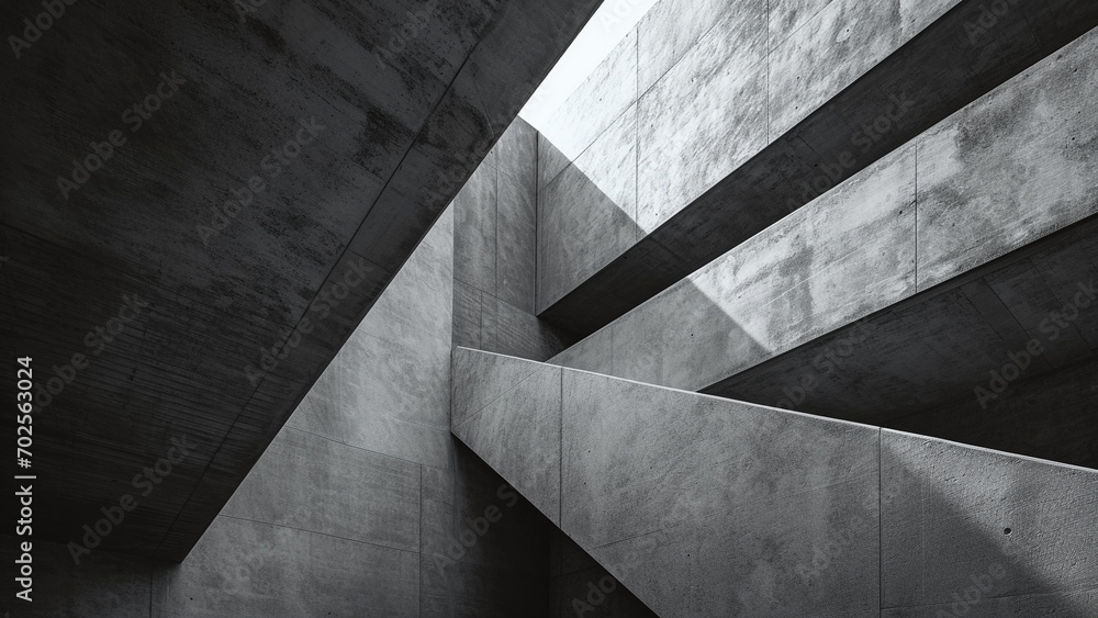 Fototapeta premium Playing with Light and Dark Grays for Geometric Symmetry