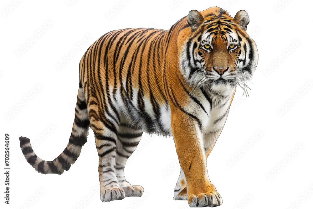 Naklejka premium tiger isolated on white background