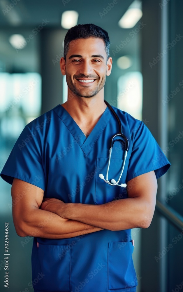 Healthcare Worker in Hospital Scene Healthcare Worker in Hospital Scene