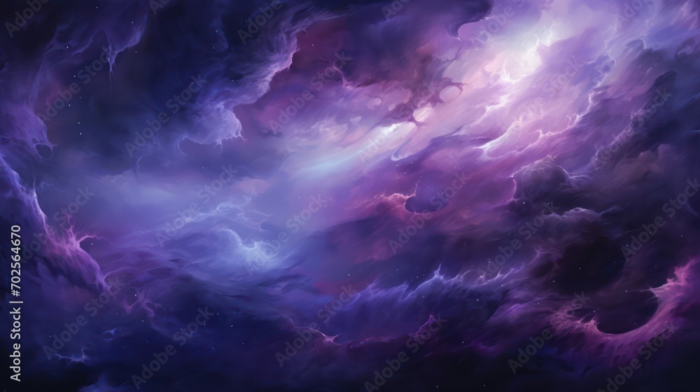 Amethyst Purple Nebula Beauty Background