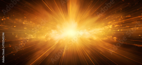 Radiance Bursting, A vibrant depiction of a bright cosmic sunrays explosion, radiating energy and light photo
