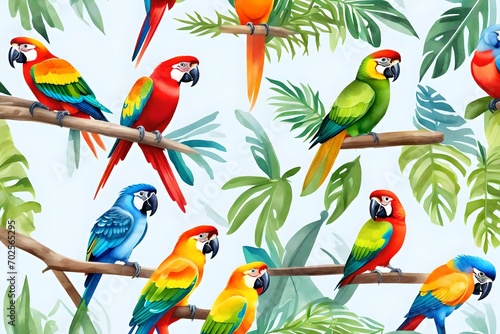 set of parrots