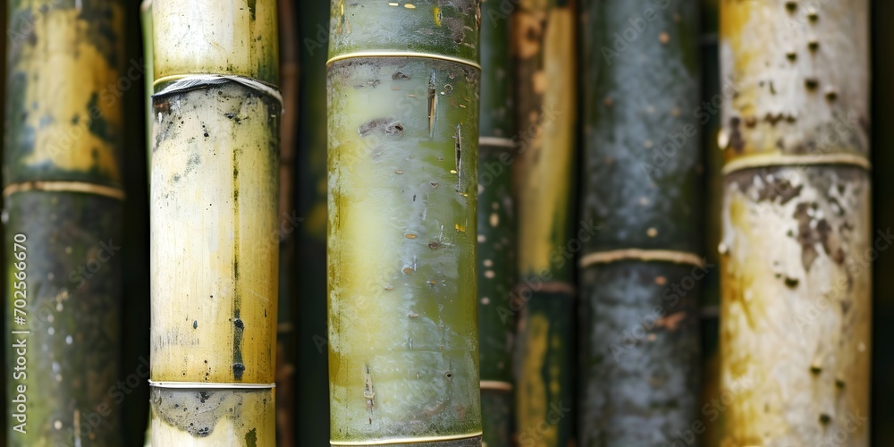 Fototapeta premium Close up on Bamboo forest texture web background - Generative ai