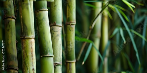Close up on Bamboo forest texture web background - Generative ai